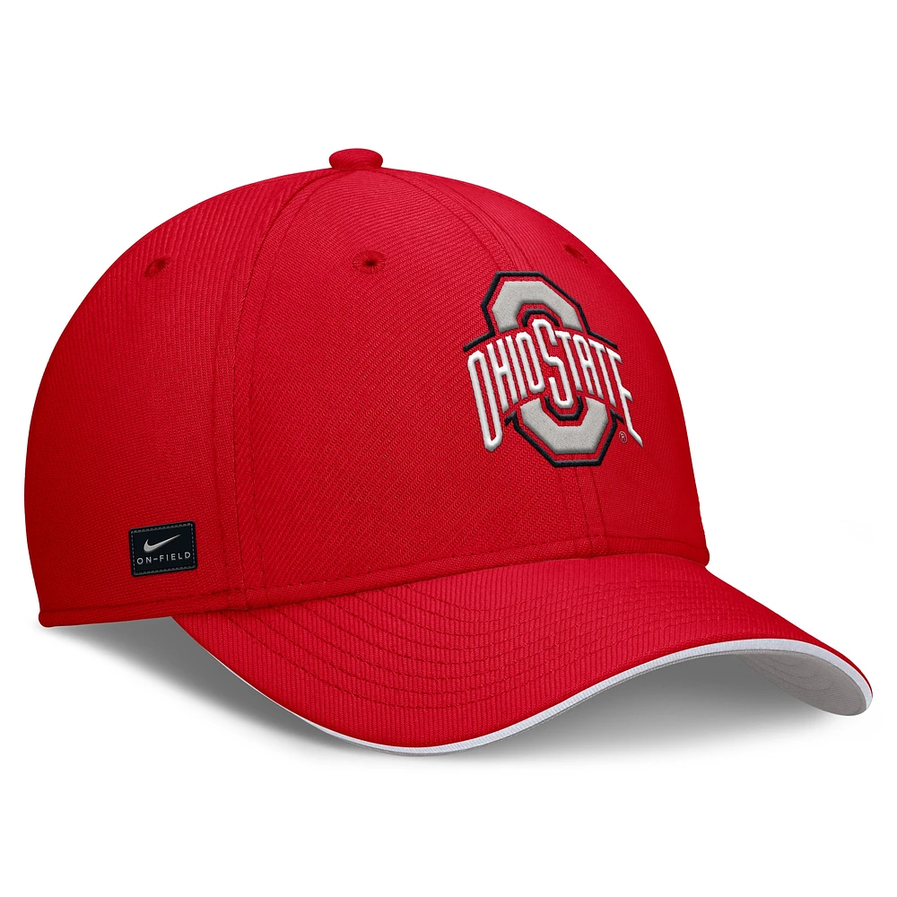 V110793 OSU NCAA FB Nike 2025 Dugout Entraîneurs Dri-Fit Rise Swoosh Flex HATMENFLX NC03-65N-OH-190 #13