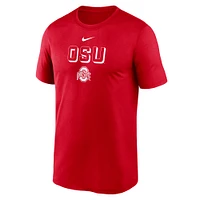 Men's Nike Scarlet Ohio State Buckeyes 2025 Sideline Legend Performance T-Shirt