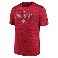 Men's Nike Scarlet Ohio State Buckeyes 2025 Sideline Velocity Performance T-Shirt