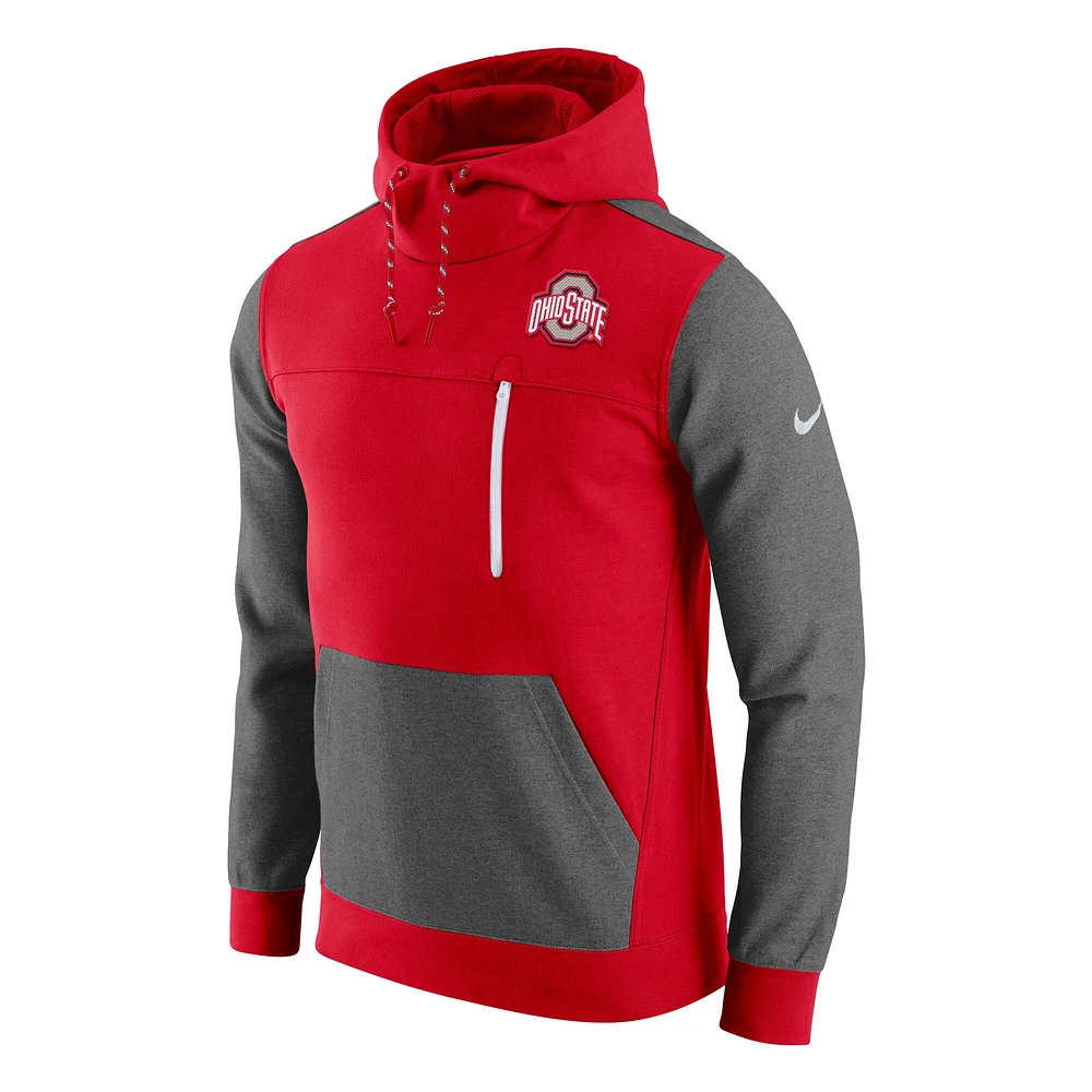 Sweat à capuche coupe slim Nike Scarlet Ohio State Buckeyes AV-15 2.0 pour homme