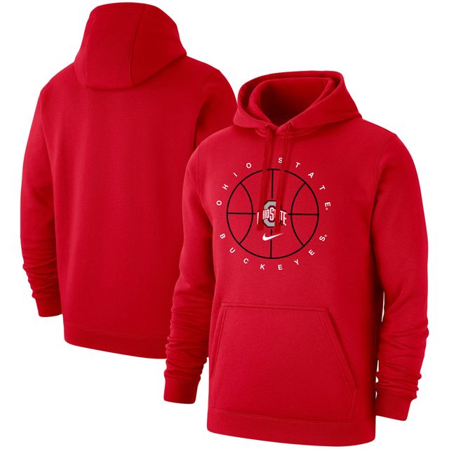 Sweat à capuche Nike Scarlet Ohio State Buckeyes Basketball Icon Club pour Homme