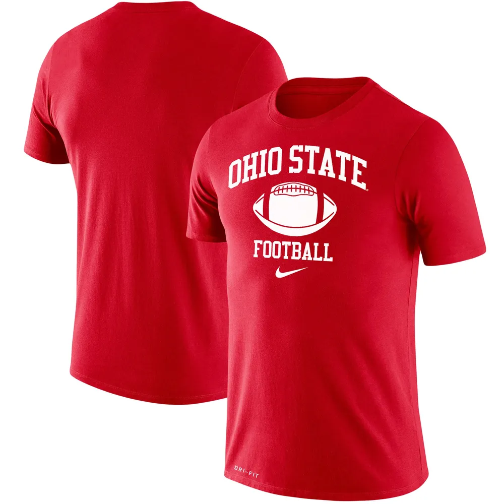 Lids State Buckeyes Nike Big & Tall Legend Retro Football Performance T -Shirt - Scarlet | Brazos Mall