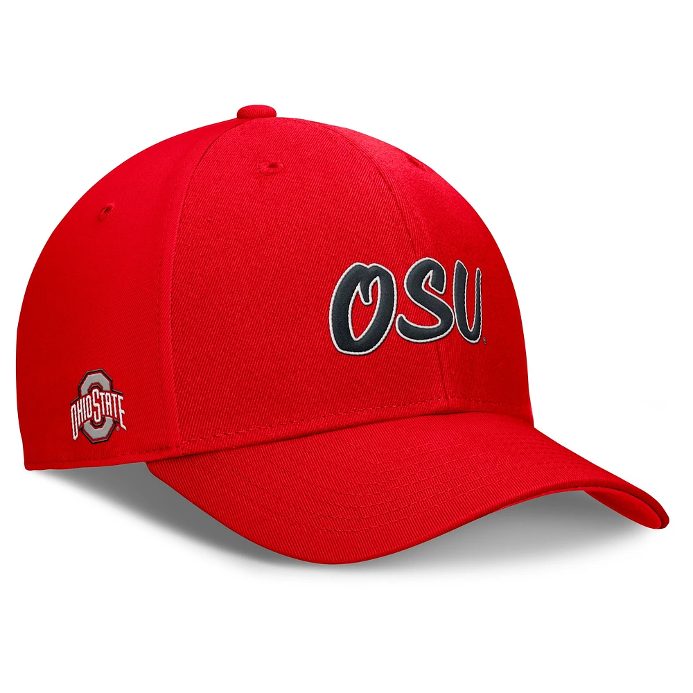 Men's Nike Scarlet Ohio State Buckeyes Club Adjustable Hat