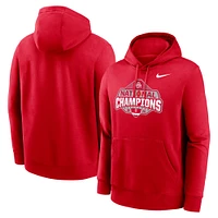 Men's Nike Scarlet Ohio State Buckeyes College Football Playoff 2024 National Champions Official Logo Pullover Hoodie