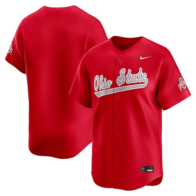 Men's Nike Scarlet Ohio State Buckeyes College Limited Baseball Jersey