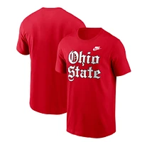 T-shirt Nike Scarlet Ohio State Buckeyes Old English pour homme