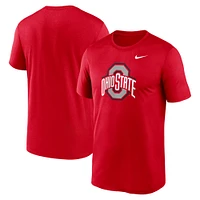 T-shirt Nike Scarlet Ohio State Buckeyes Primetime Legend Logo pour homme