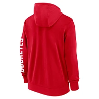 Men's Nike Scarlet Ohio State Buckeyes Primetime Primary Mascot Full-Zip Hoodie