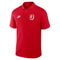 Men's Nike Scarlet Ohio State Buckeyes Primetime Victory Legacy Vault Logo Performance Polo