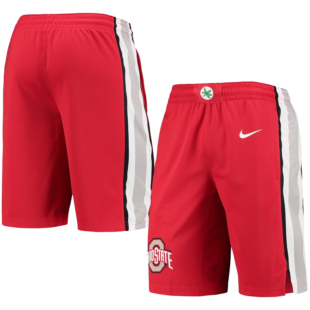 Short de basket-ball Nike Scarlet Ohio State Buckeyes Replica Performance pour homme