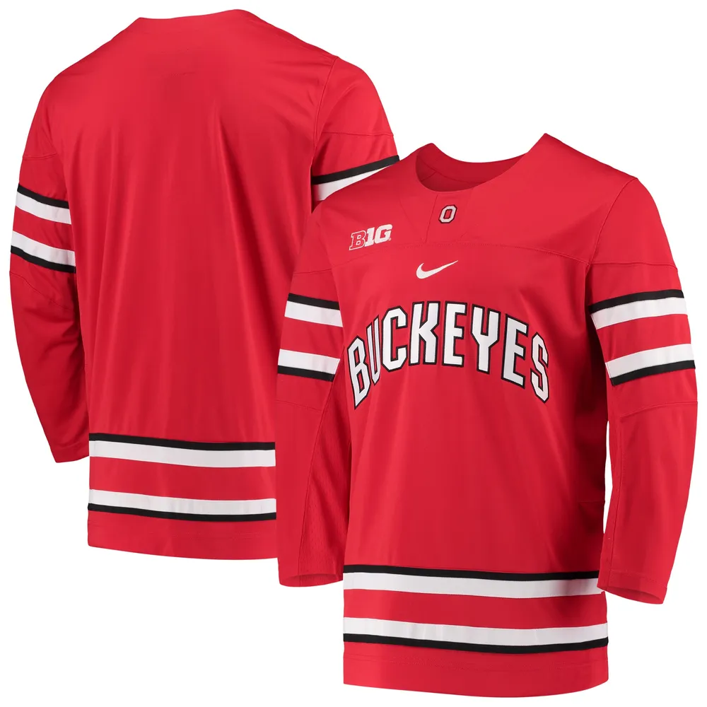 Maillot de hockey pour homme Scarlet Ohio State Buckeyes Nike