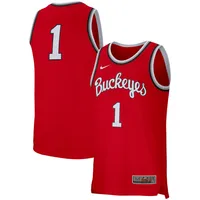 Men's Nike #1 Scarlet Ohio State Buckeyes Game Jersey Size: Medium