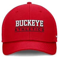 Casquette ajustable Nike Scarlet Ohio State Buckeyes Rise pour homme