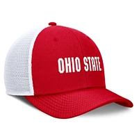 Men's Nike  Scarlet Ohio State Buckeyes Rise Performance Adjustable Trucker Hat