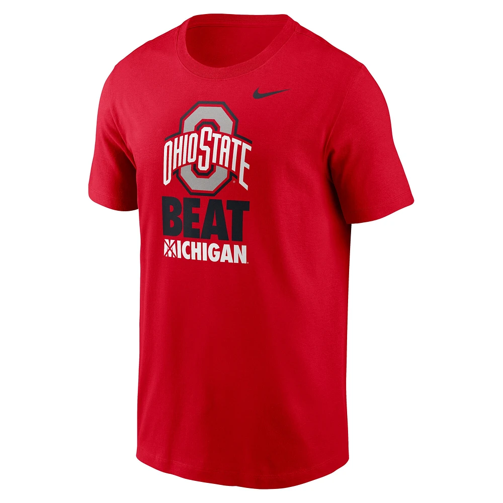 Men's Nike  Scarlet Ohio State Buckeyes Rivalry T-Shirt