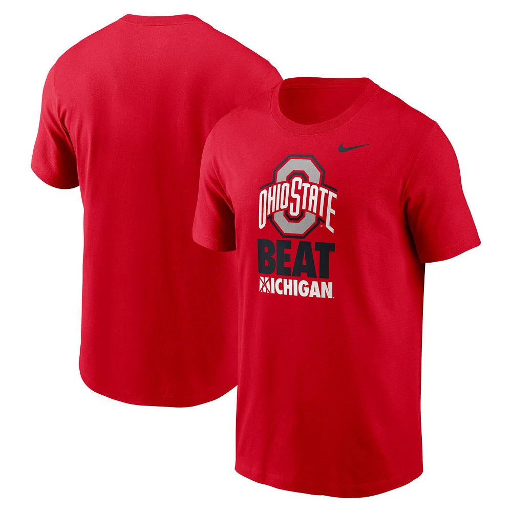 T-shirt de rivalité Nike Scarlet Ohio State Buckeyes pour homme