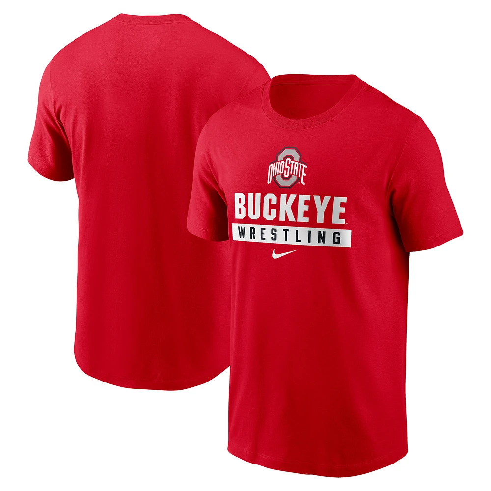 T-shirt Nike Scarlet Ohio State Buckeyes Sport Drop pour homme