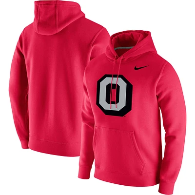 Men's Nike Scarlet Ohio State Buckeyes Vintage School Logo Pullover Hoodie
