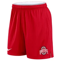 Short de sport réversible Nike Primetime Ohio State Buckeyes blanc/écarlate pour homme