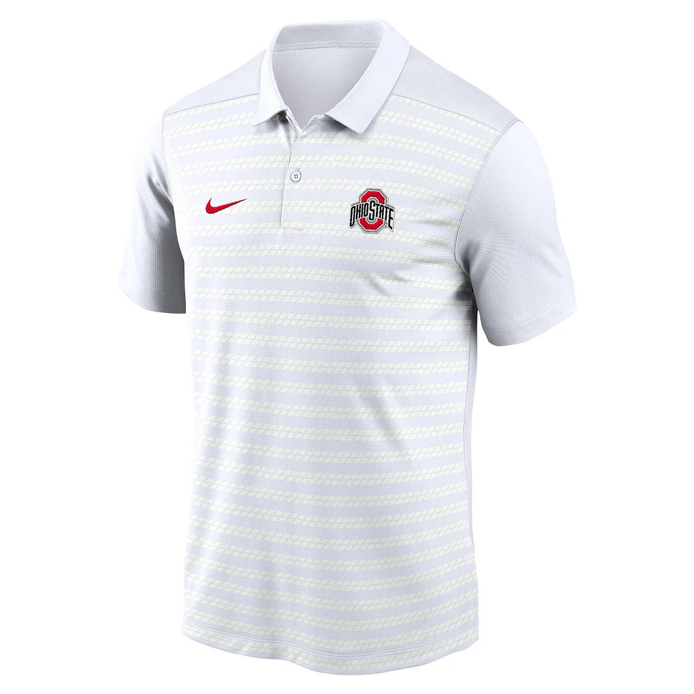 Men's Nike White Ohio State Buckeyes 2024 Early Season Coaches Sideline Performance Polo