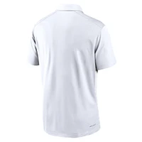 Polo de performance ligne touche des entraîneurs début saison 2024 Nike blanc l'Ohio State Buckeyes pour homme