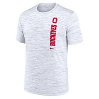 T-shirt Nike blanc Ohio State Buckeyes 2024 Sideline Velocity Performance pour homme