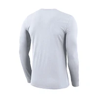 Men's Nike White Ohio State Buckeyes 2025 On-Court Bench Long Sleeve T-Shirt