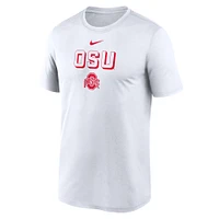 Men's Nike White Ohio State Buckeyes 2025 Sideline Legend Performance T-Shirt