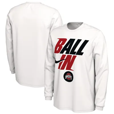 Ohio State Buckeyes Nike Ball Bench Long Sleeve T-Shirt - White