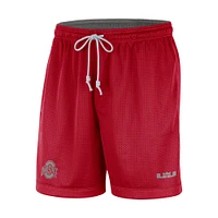 Short de performance réversible Nike x LeBron James Scarlet/Gris Ohio State Buckeyes pour Homme