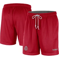 Short de performance réversible Nike x LeBron James Scarlet/Gris Ohio State Buckeyes pour Homme