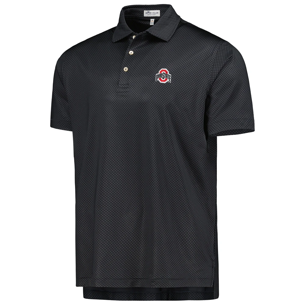 Polo en jersey Performance Dolly Ohio State Buckeyes Peter Millar pour homme Noir