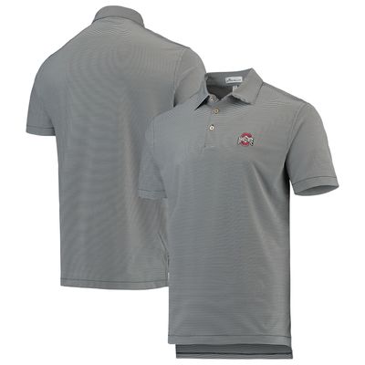 Men's San Diego Padres Peter Millar Gray Jubilee Stripe Polo