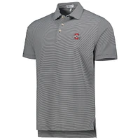 Men's Peter Millar Black Ohio State Buckeyes Jubilee Striped Performance Jersey Polo