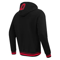 Men's Pro Standard Black Ohio State Buckeyes Classic Stacked Logo Fleece Pullover Hoodie