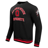 Men's Pro Standard Black Ohio State Buckeyes Classic Stacked Logo Pullover Sweatshirt