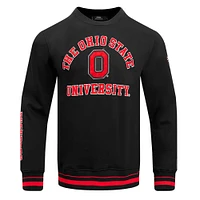 Men's Pro Standard Black Ohio State Buckeyes Classic Stacked Logo Pullover Sweatshirt