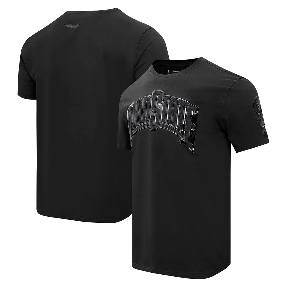 Men's Pro Standard Ohio State Buckeyes Triple Black T-Shirt