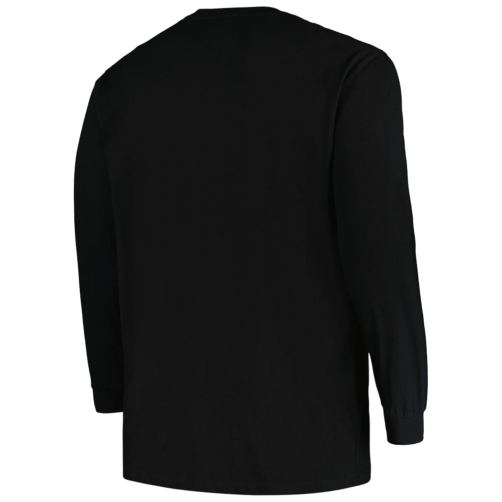 Men's Profile Black Ohio State Buckeyes Big & Tall Pop Long Sleeve T-Shirt