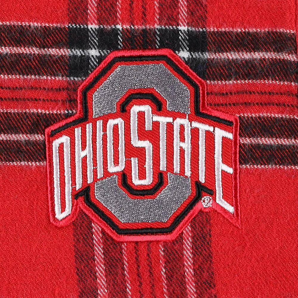 Men's Profile Scarlet/Black Ohio State Buckeyes Big & Tall 2-Pack T-Shirt Flannel Pants Set