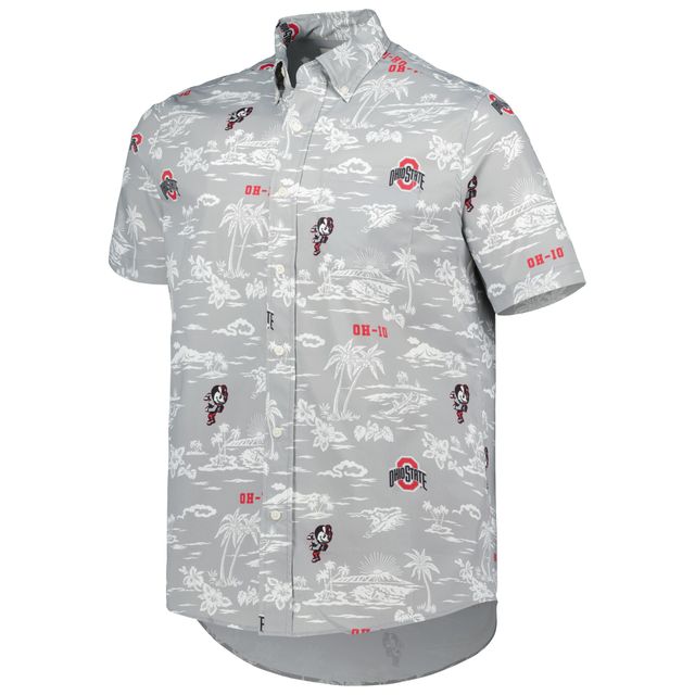 Chemise boutonnée classique Ohio State Buckeyes Reyn Spooner grise pour homme