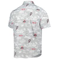 Men's Reyn Spooner Gray Ohio State Buckeyes Classic Button-Down Shirt