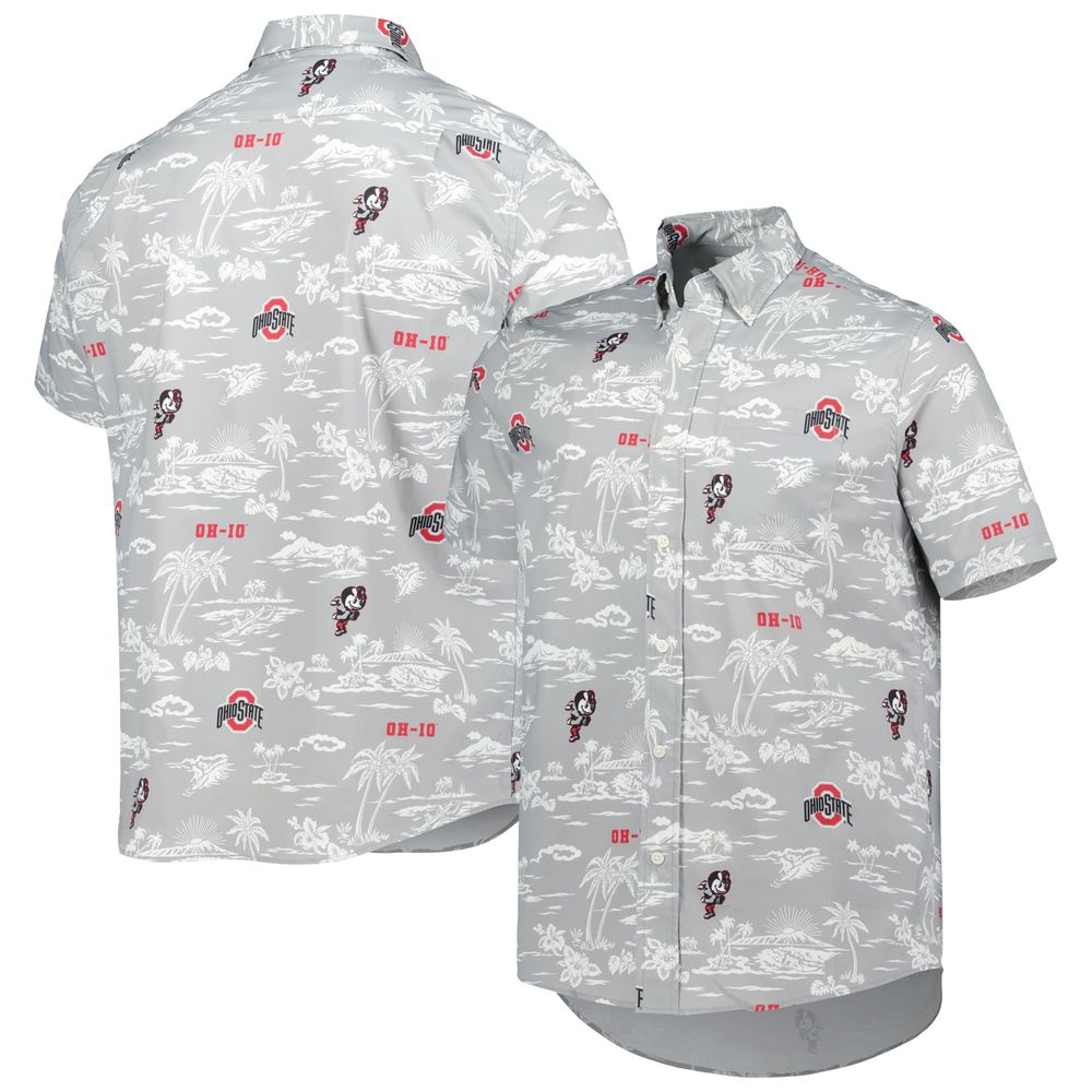 Reyn Spooner Men's Atlanta Braves Americana Button Down Shirt - White - L Each