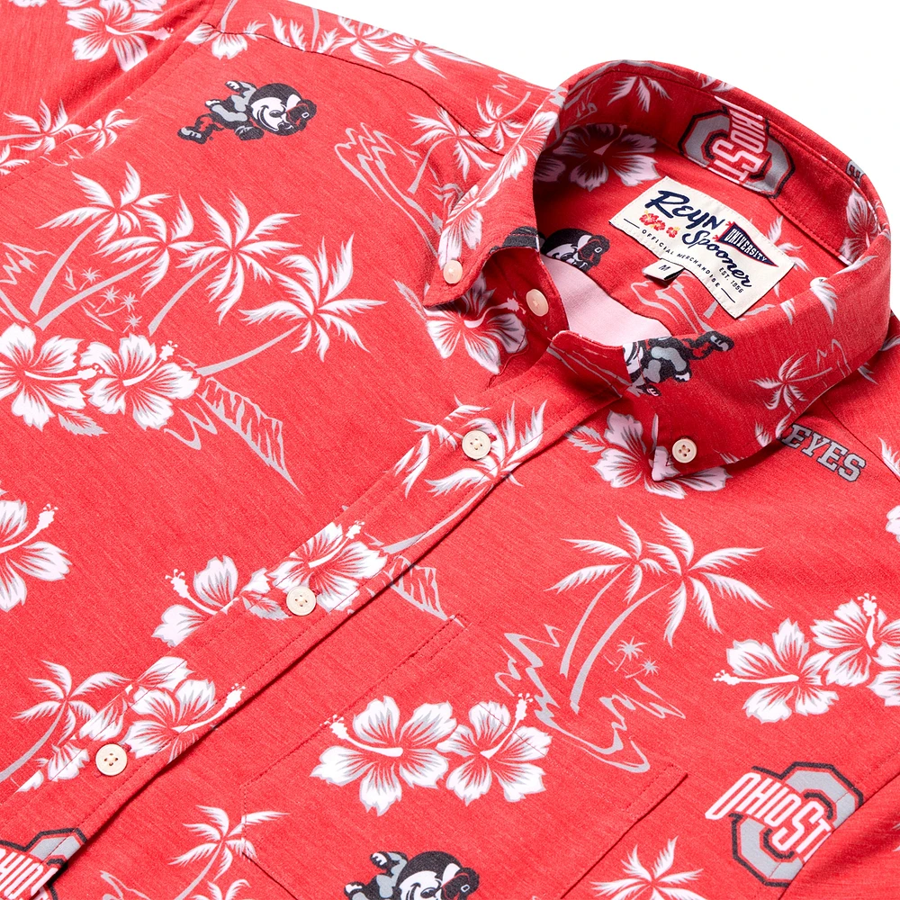 Chemise boutonnée classique Reyn Spooner Scarlet Ohio State Buckeyes pour hommes