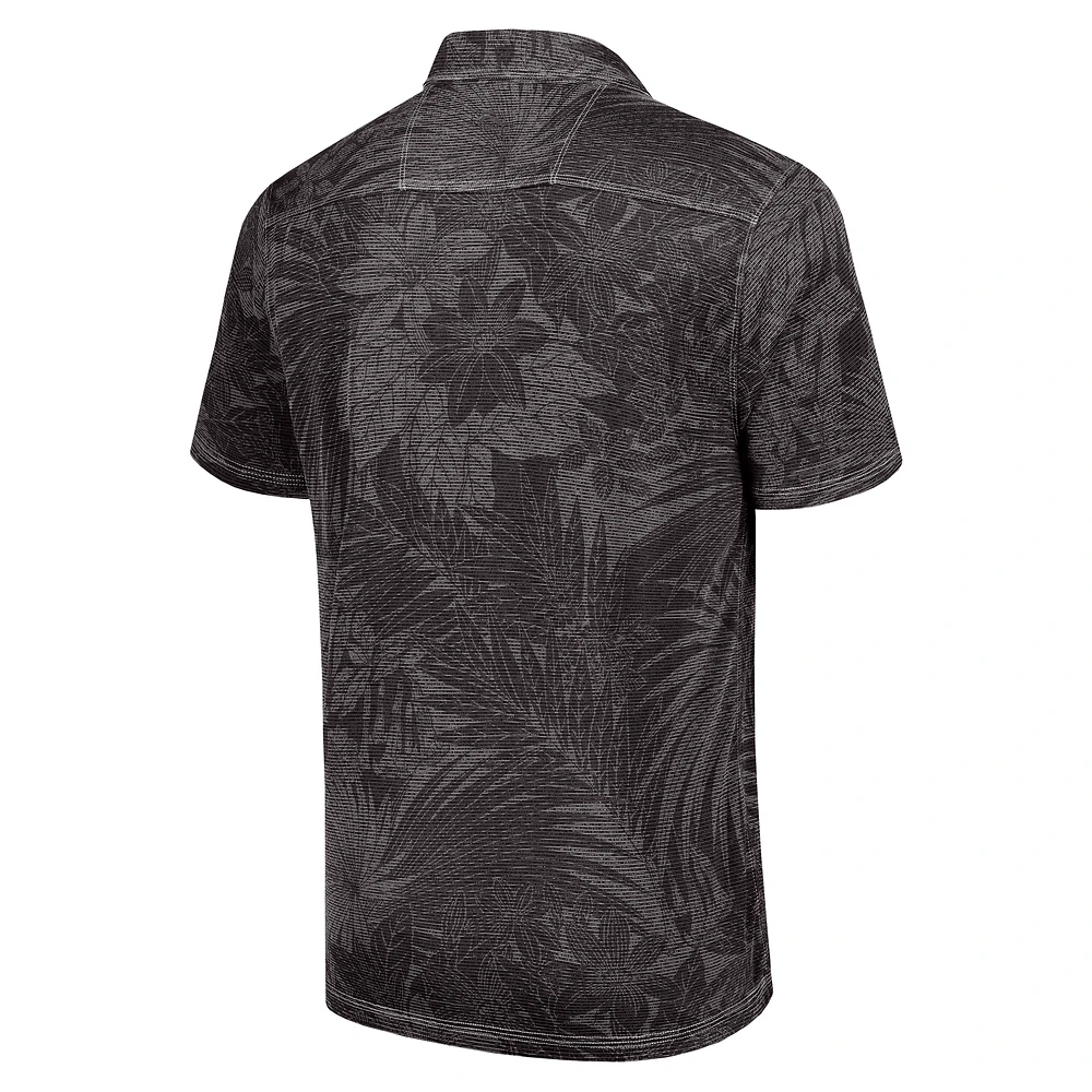 Polo Tommy Bahama noir pour homme Ohio State Buckeyes Sport Santiago Paradise Big & Tall