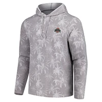 Men's Tommy Bahama Gray Ohio State Buckeyes Palm Frenzy Hoodie Long Sleeve T-Shirt