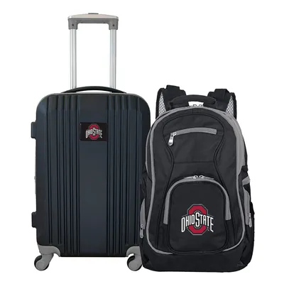 Ohio State Buckeyes MOJO 2-Piece Luggage & Backpack Set - Black