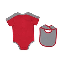 Newborn & Infant Colosseum Scarlet Ohio State Buckeyes Encore Bodysuit Bib Set