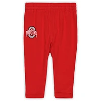 Newborn & Infant Ohio State Buckeyes Double Up Long Sleeve Bodysuit Pant Set