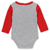 Newborn & Infant Ohio State Buckeyes Double Up Long Sleeve Bodysuit Pant Set